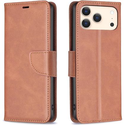 Mobigear Excellent iPhone 18 Pro Hoesje Bookcase Portemonnee - Bruin