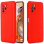 Mobigear Rubber Touch POCO X3 GT Siliconen Hoesje Backcover - Rood