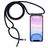 Mobigear Lanyard iPhone 11 Flexibel TPU Hoesje met koord - Transparant / Zwart