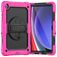 Mobigear SureGrip Xtreme Samsung Galaxy Tab A9 Plus (2023) Hoes Hard Kunststof,Siliconen Backcover + Schouderband + Standaard - Roze