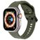 Mobigear Ripple Siliconen Apple Watch Bandje Gespsluiting - 49/46/45/44 mm - Groen