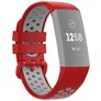 Mobigear Sport Plus Buckle Siliconen Fitbit Charge 4 Bandje Gespsluiting - Rood / Grijs