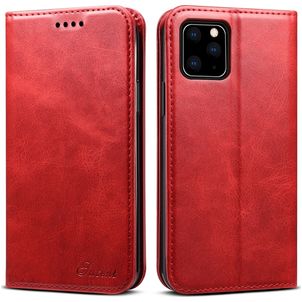 Suteni Art iPhone 11 Hoesje Bookcase Portemonnee - Rood