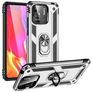 Mobigear Armor Ring Xiaomi Redmi 10C Hoesje Hardcase Backcover Shockproof met Ringhouder - Zilver
