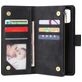 Mobigear Zipper Samsung Galaxy A51 Hoesje Bookcase Portemonnee - Zwart