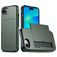 Mobigear Card iPhone 17e Hoesje Hardcase Backcover Shockproof met Pasjeshouder - Groen