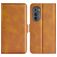 Mobigear Slim Magnet Motorola Edge (2022) Hoesje Bookcase Portemonnee - Cognac