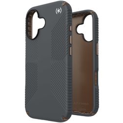 Speck Presidio2 Grip iPhone 16 Hoesje Hardcase Backcover Shockproof - Charcoal Grey