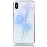 Mobigear Design iPhone XS Max Hoesje Flexibel TPU Backcover - Paarse Bloem