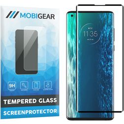 Mobigear Curved Motorola Edge (2020) Glazen Screenprotector - Case Friendly - Zwart