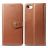 Mobigear Snap Button iPhone 7 Hoesje Bookcase Portemonnee - Cognac