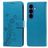 Mobigear Flowers Samsung Galaxy S26 Hoesje Bookcase Portemonnee - Blauw