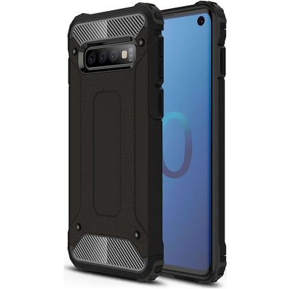 Mobigear Outdoor Samsung Galaxy S10 Hoesje Hardcase Backcover Shockproof - Zwart