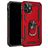 Mobigear Armor Ring iPhone 12 Hoesje Hardcase Backcover Shockproof met Ringhouder - Rood