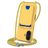 Mobigear Lanyard Card iPhone 16 Plus Siliconen Hoesje met koord en Pasjeshouder - Geel