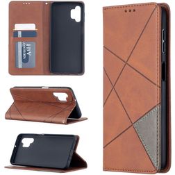Mobigear Rhombus Slim Samsung Galaxy A32 5G Hoesje Bookcase - Bruin