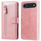 Mobigear Zipper iPhone Air Hoesje Bookcase Portemonnee - Roségoud