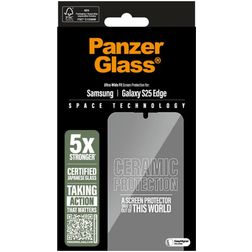PanzerGlass Ceramic Samsung Galaxy S25 Edge Glazen Screenprotector - Case Friendly