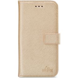 My Style Flex Wallet Samsung Galaxy S21 Plus Hoesje Bookcase Portemonnee - Goud