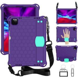 Mobigear Ruggedized iPad 10 (2022) Hoes EVA Schuim Backcover + Stylus Houder + Schouderband + Standaard - Paars