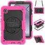 Mobigear SureGrip Xtreme Samsung Galaxy Tab A11 Hoes Hard kunststof / Siliconen Backcover + Schouderband + Standaard - Roze