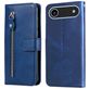 Mobigear Zipper iPhone Air Hoesje Bookcase Portemonnee - Blauw