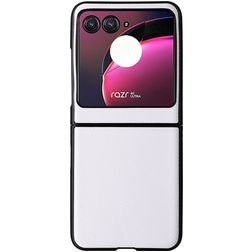 Mobigear Excellent Motorola Razr 40 Ultra Hoesje Hardcase Backcover - Wit