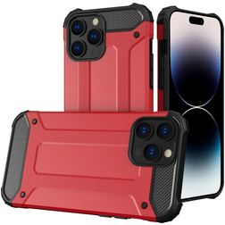 Mobigear Outdoor iPhone 15 Pro Max Hoesje Hardcase Backcover Shockproof - Rood