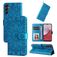 Mobigear Sunflower Samsung Galaxy A14 Hoesje Bookcase Portemonnee - Blauw
