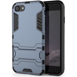 Mobigear Armor Stand iPhone 7 Hoesje Hardcase Backcover Shockproof met Standaard - Blauw