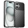 Mobigear Groove iPhone 16 Hoesje Flexibel TPU Backcover - Zwart