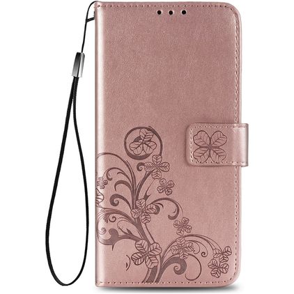 Mobigear Clover Samsung Galaxy S20 FE Hoesje Bookcase Portemonnee - Roségoud