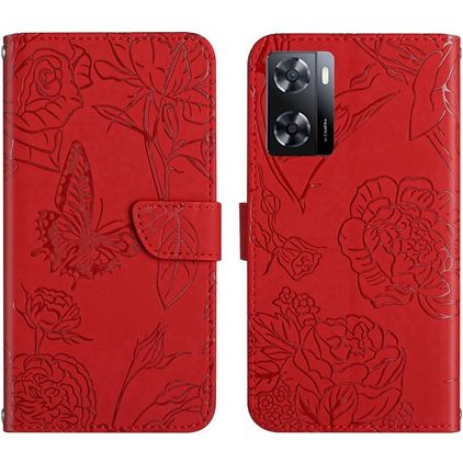 Mobigear Butterfly Realme Narzo 50 5G Hoesje Bookcase Portemonnee - Rood