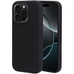 Mobiparts iPhone 16 Pro Siliconen Hoesje Backcover - Zwart