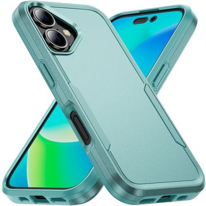Mobigear Heavy Armor iPhone 16 Hoesje Hardcase Backcover Shockproof - Groen
