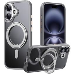Mobigear Frosted Mag iPhone 17 MagSafe Hoesje Hardcase Backcover met Standaard - Grijs
