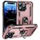 Mobigear Armor Ring iPhone 15 Pro Max Hoesje Hardcase Backcover Shockproof met Ringhouder - Roségoud