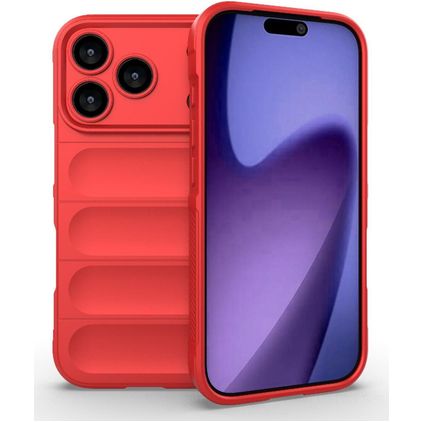 Mobigear Bumpy iPhone 18 Pro Hoesje Flexibel TPU Backcover - Rood