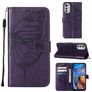 Mobigear Butterfly Motorola Moto E32 Hoesje Bookcase Portemonnee - Paars