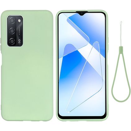 Mobigear Rubber Touch OPPO A54 Siliconen Hoesje Backcover - Groen