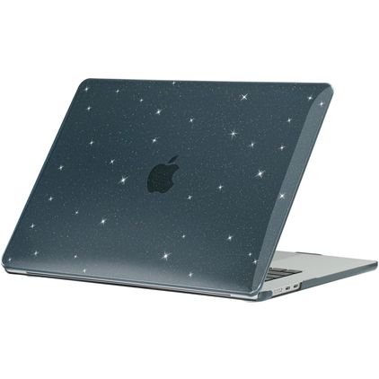 Mobigear Sparkle MacBook Air 15 Inch (2023-2026) Hoes Hardshell Laptopcover MacBook Case - Zwart - Model A2941 / A3114 / A3241 / A3448