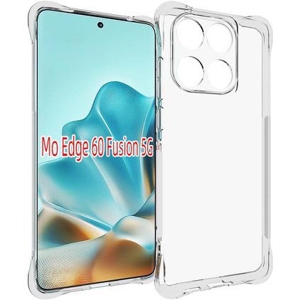 Mobigear Cushion Doorzichtig Motorola Edge 60 Fusion Hoesje Flexibel TPU Backcover - Transparant