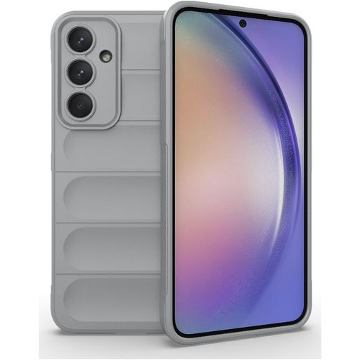 Mobigear Bumpy Samsung Galaxy A35 Hoesje Flexibel TPU Backcover - Grijs