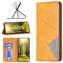 Mobigear Rhombus Slim Motorola Moto G71 5G Hoesje Bookcase - Cognac