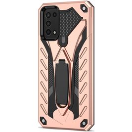 Mobigear Armor Stand Samsung Galaxy A03s Hoesje Hardcase Backcover Shockproof met Standaard - Roségoud