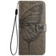 Mobigear Flowers Samsung Galaxy A17 Hoesje Bookcase Portemonnee - Grijs