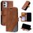 Mobigear Rhombus iPhone 12 Mini Hoesje Bookcase Portemonnee - Bruin