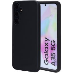 Mobiparts Samsung Galaxy A35 Siliconen Hoesje Backcover - Zwart