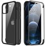 Valenta Full Cover iPhone 12 Hoesje Gehard Glas Backcover Shockproof - Zwart