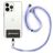 Mobigear Lanyard Universeel Verstelbaar Telefoonkoord - Wit / Blauw / Paars